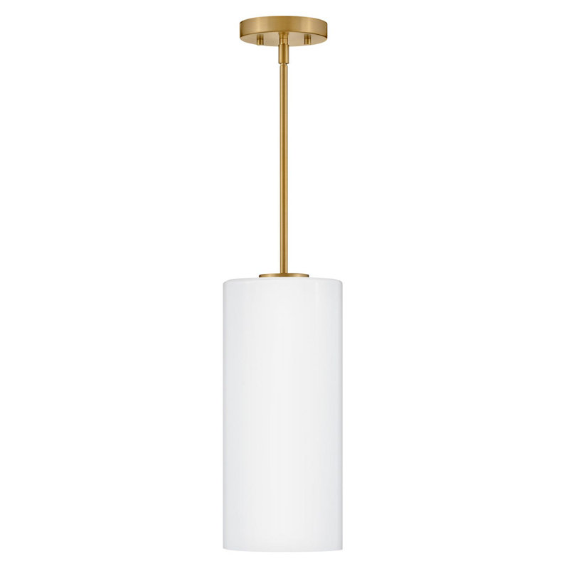 Chelles 1 - Light Cylinder Pendant, Lacquered Brass