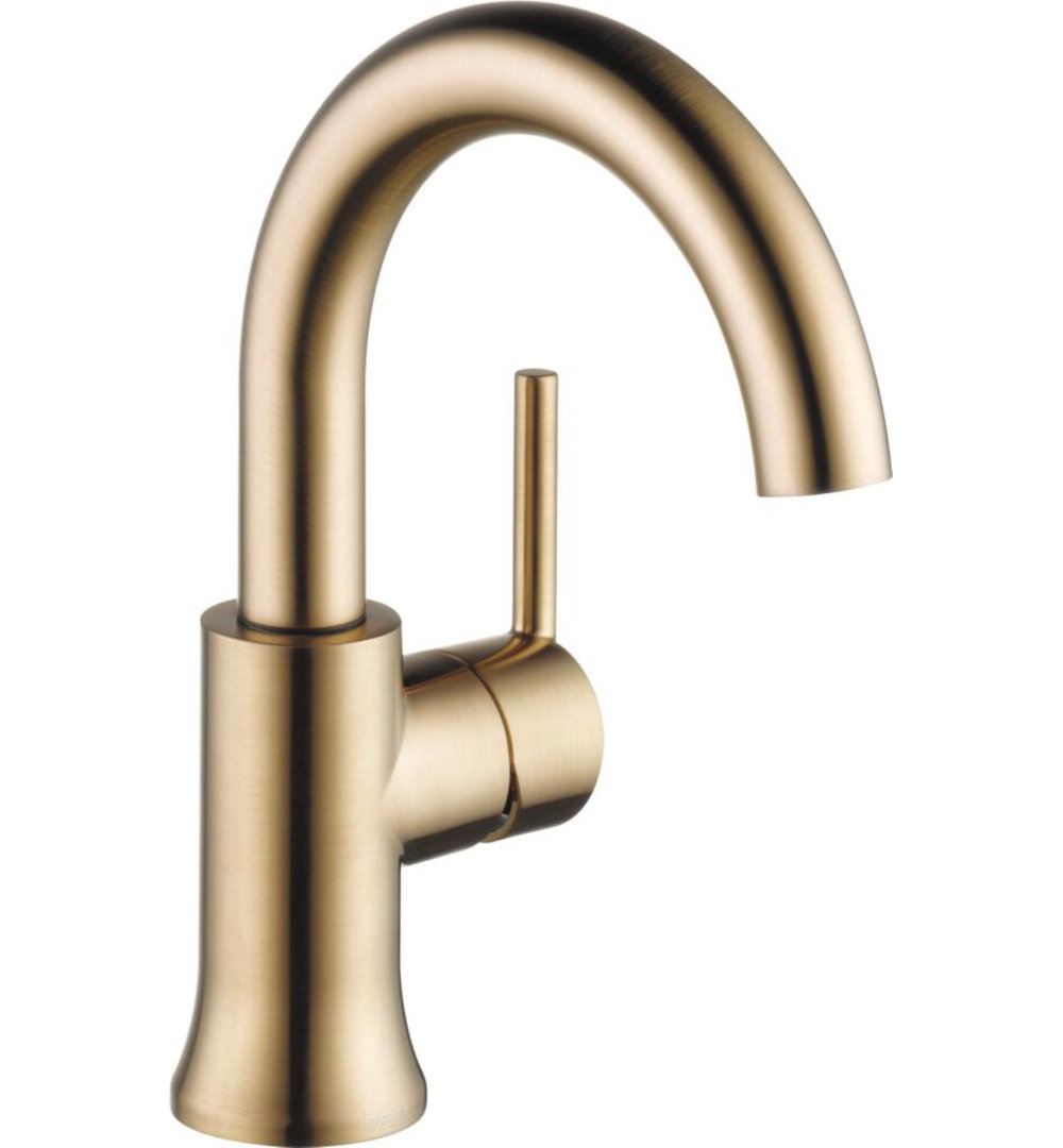 Trinsic Single Hole Bathroom Faucet with Drain Assembly, Single Handle Bathroom Sink Faucet Delta 