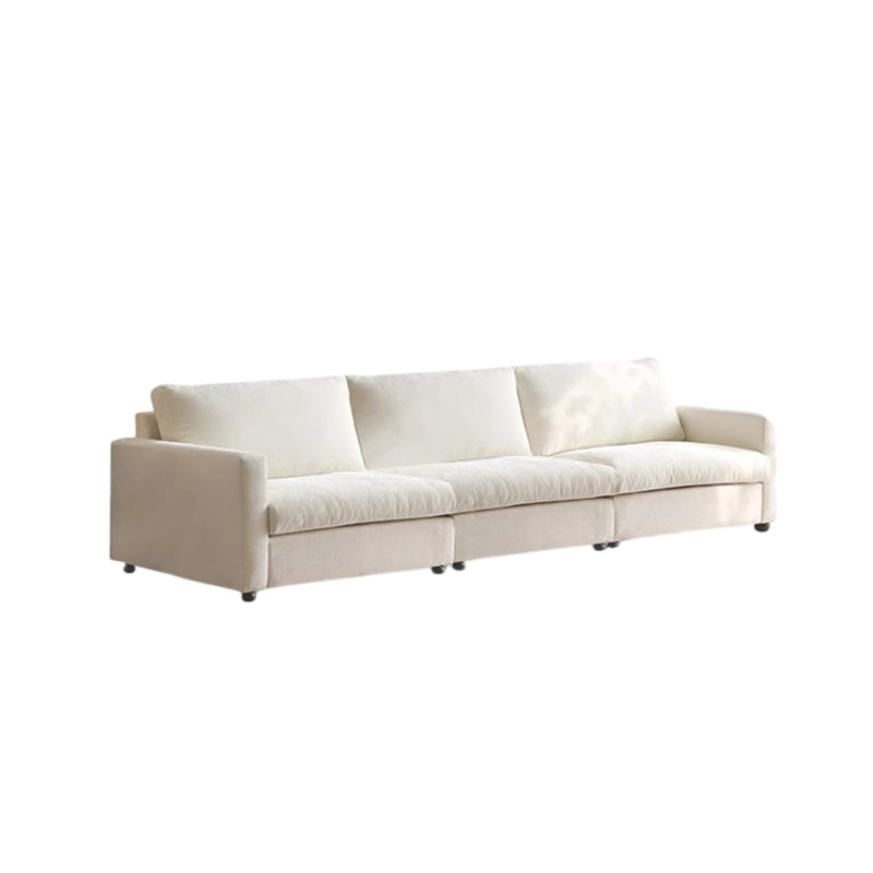 Canapé rétro en chenille simple et décontracté, H 33,85 po x l 137,79 po x P 35,43 po, 5