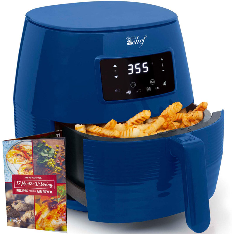Deco Chef 5.8 Qt Blue Digital Electric Air Fryer