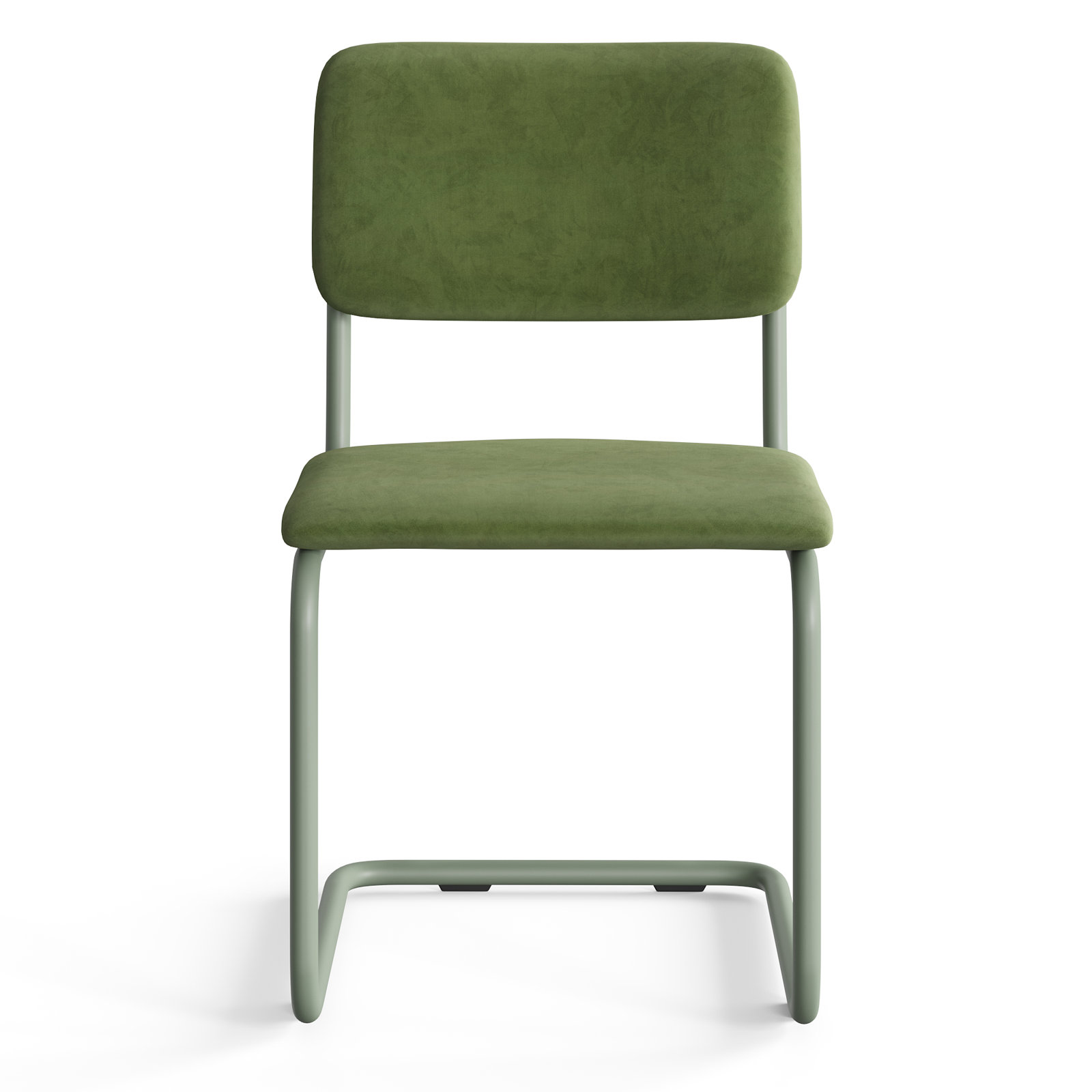 Walsh Velvet Cantilever Chair, Bella Forest