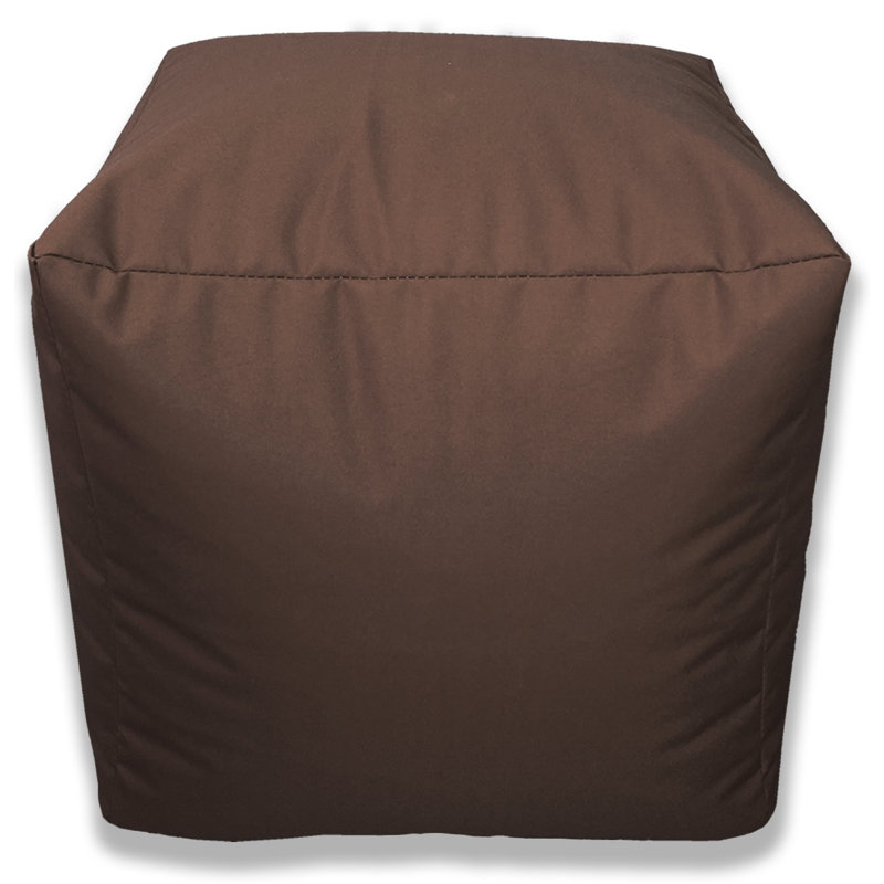 40cm Wide Square Pouffe Ottoman, Brown