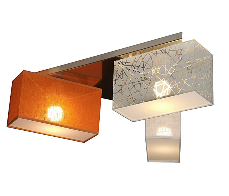 Lonsdale 2-Light 55cm LED Integrated Flush Mount, Silver/Orange/White