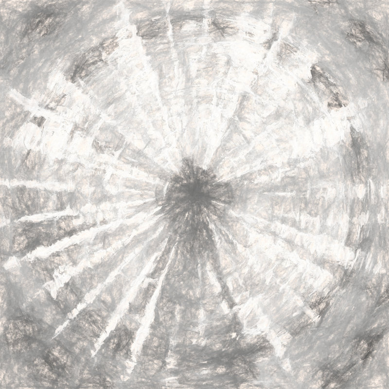 Grey Circle - Wrapped Canvas Print, 76cm H x 76cm W x 3.8cm D