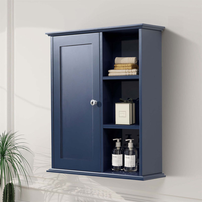 Armoire de salle de bain murale améliorée avec charnières à fermeture douce et rangement polyvalent, parfait pour organiser vos essentiels et économiser de l'espace