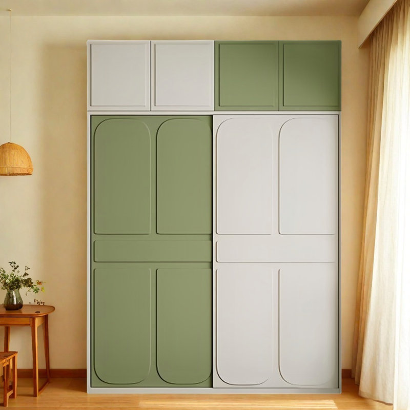 Simple Color Matching Wardrobe, 97.64" H x 62.99" W x 23.62" D