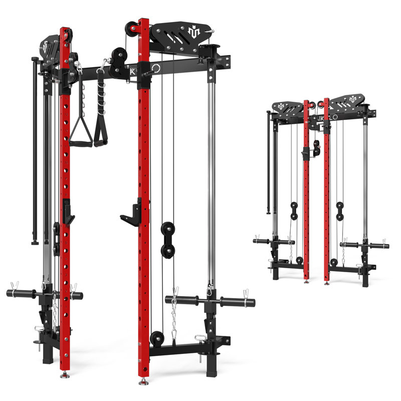 Support électrique Mikolo, conception murale pliante, câble croisé et dérouleur latéral pour la salle de gym à domicile