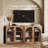 65" Arched Sideboard with Glass Door and Adjustable Shelves, Camel-230945414