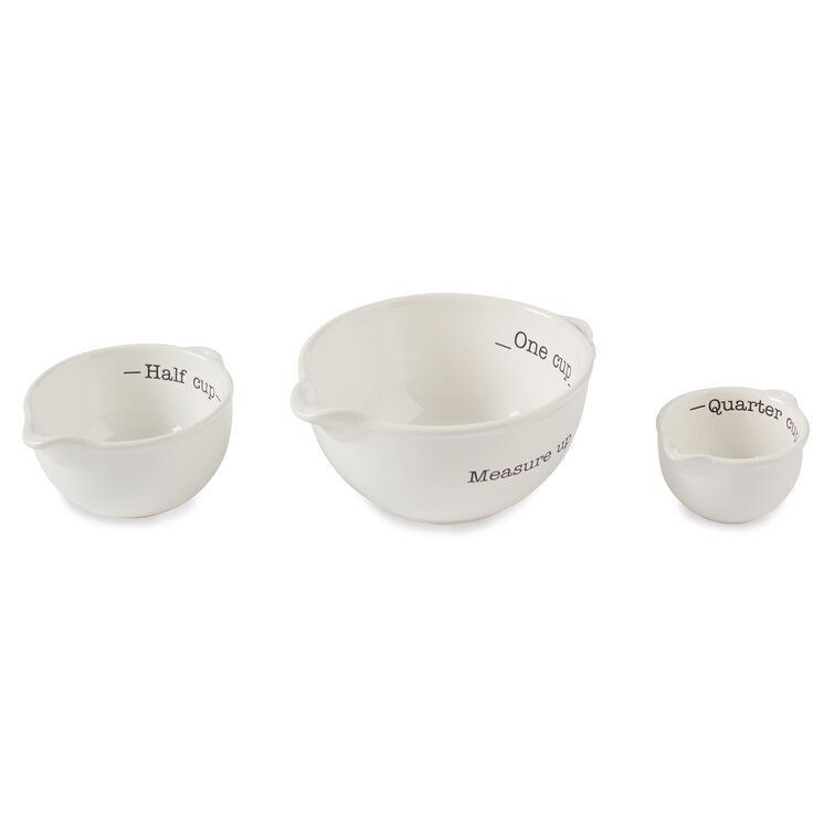 Mud Pie Stoneware Measuring Cup & Spoon Set