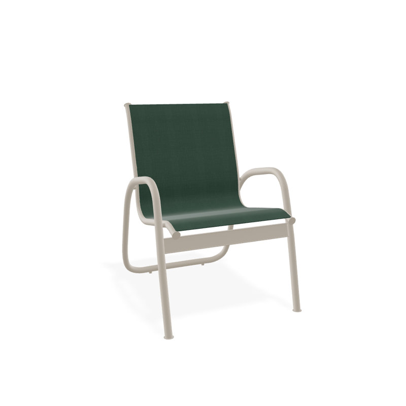 Fauteuil de patio Gardenella, Vert forêt 22D Sunbrella® vert, Désert texturé