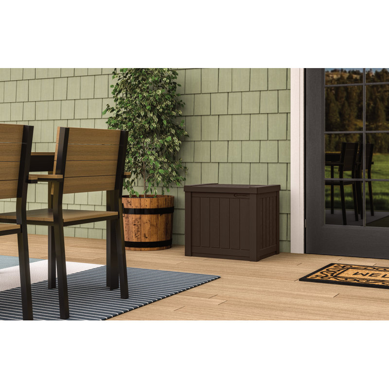 Java Brown 22-Gallon Resin Outdoor Deck Box