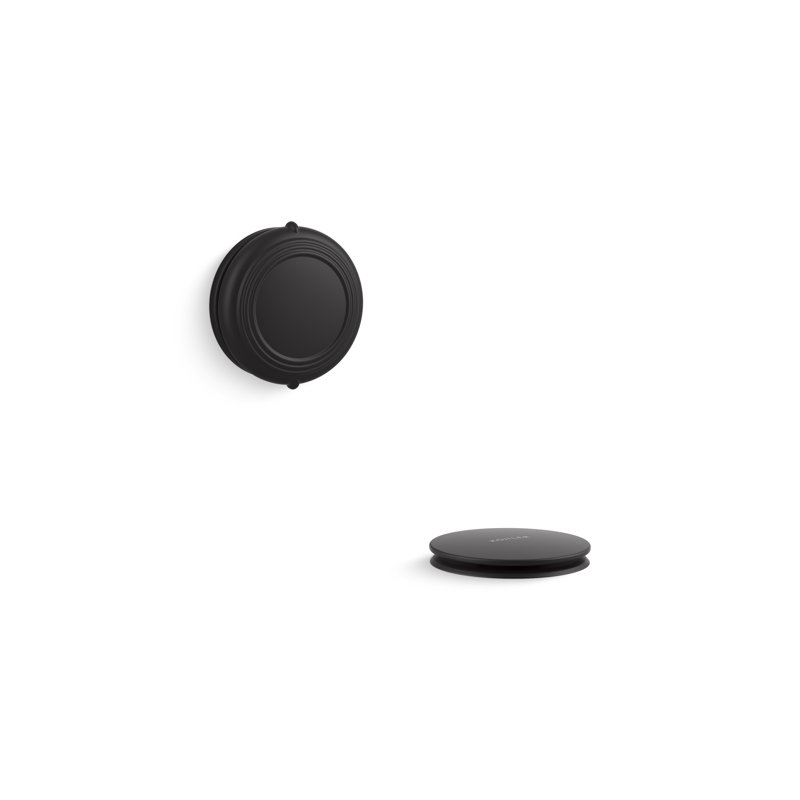 PureFlo Drain Stopper Tub Drain, Matte Black