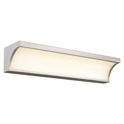 Meuble-lavabo à DEL de 24 pouces en nickel brossé pour salle de bain, haute efficacité avec 420 lumens 15w, 3 choix de température de couleur 3000k 4000k 5000k, gradateurs compatibles à intensité variable, verre sérigraphié, intérieur