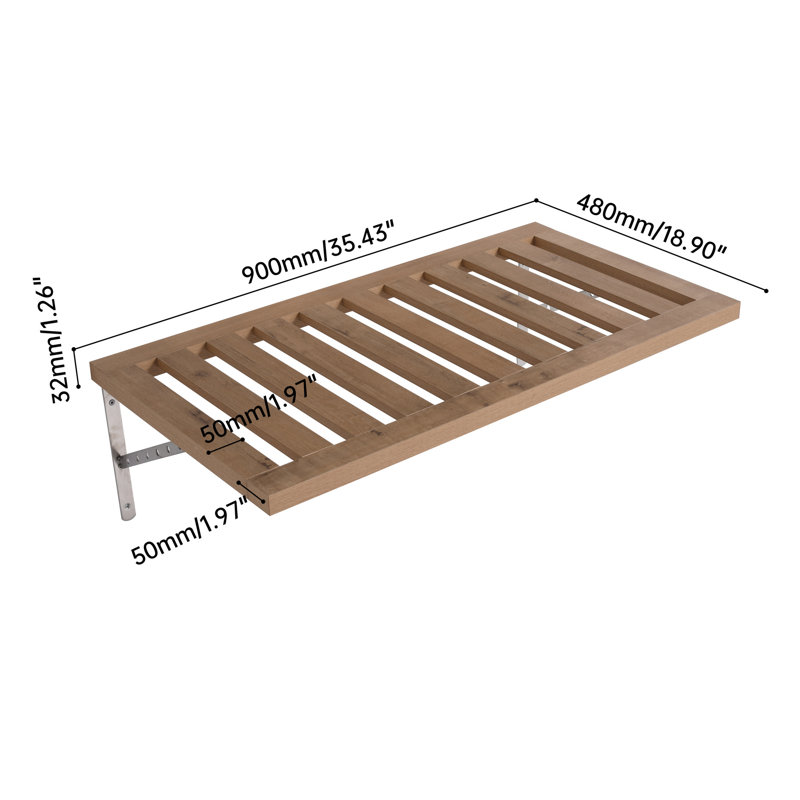 Modern Bathroom Storage Shelves - 19" W X 35" L Shelf, Keeps Essentials Organized, Simple Form, Integrates With , 1.25 In Height, 26 Lb Smart Wall 2 Mounting Brackets, Toiletries ,