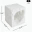 Lyra Outdoor Patio Karst Cave Inspired MGO Side Table, White