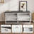 39.4" Shoe Storage Bench With Cushioned Seat & 2 Flip Drawers-836130957