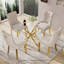 Ensemble de salle à manger à piédestal carré avec chaise capitonnée-1618260474-1636566514-1618260471