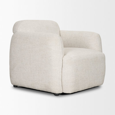 Chaise rembourrée en tissu texturé Saga