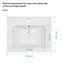 Comptoir de meuble-lavabo simple blanc 24 po x 19,7 po avec 1 trou de robinet et trop-plein (lavabo seulement) (n'inclut que le lavabo de salle de bain)