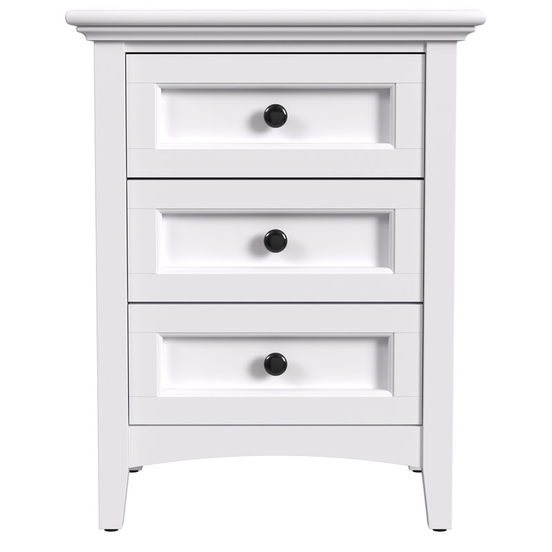 Melusina 23.25'' W Solid Wood Nightstand, White