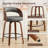 Comfortable Swivel Counter Stool With Durable Solid Wood Legs-120683910