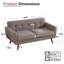  Ensemble de canapé-lit capitonné l 65 po avec repose-pieds-1108487149