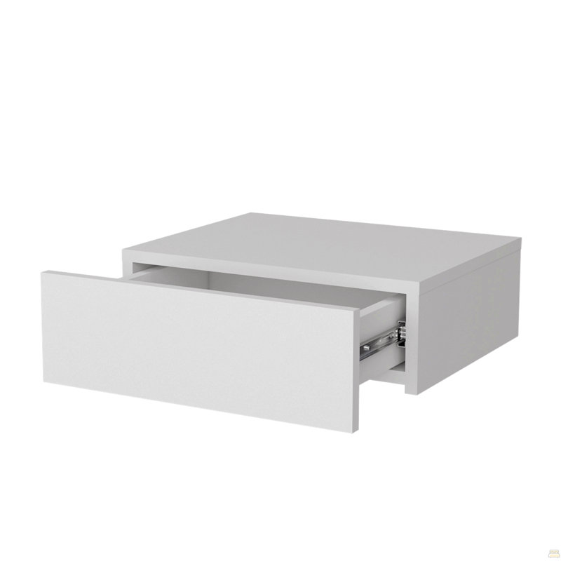 Table de chevet murale flottante, Blanc