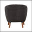 Fauteuil en chenille gris anthracite à 4 pieds-388452689