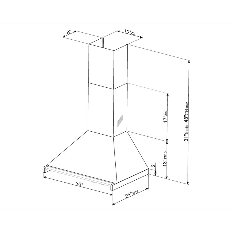 30" Smeg Classic Wall Hood
