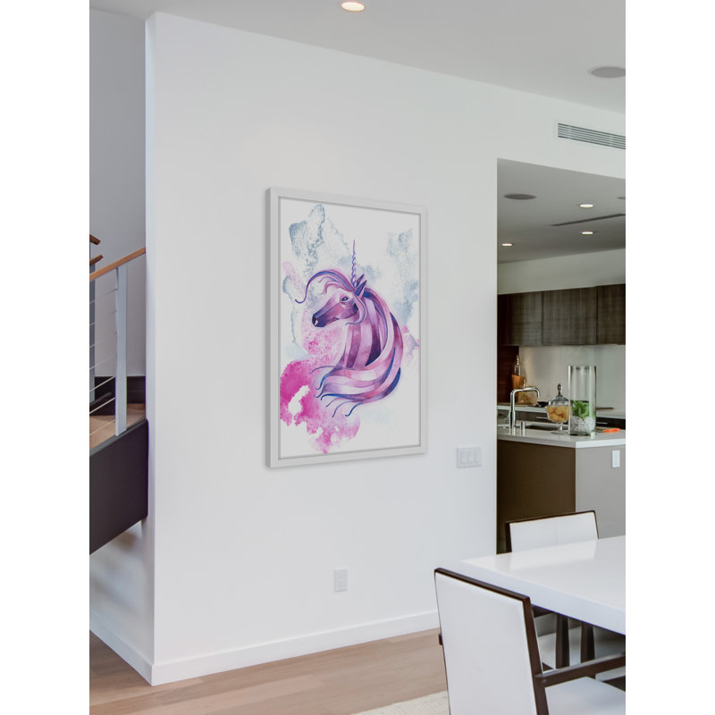 Pink Unicorn II - Single Picture Frame Print, 91cm H x 61cm W x 4cm D