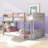 Twin Over Twin Wood Bunk Bed-319895546
