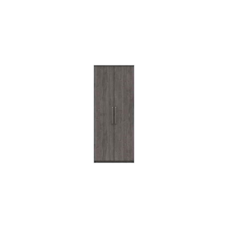 Bushnell 2 Door Manufactured Wood Wardrobe, Dark Grey