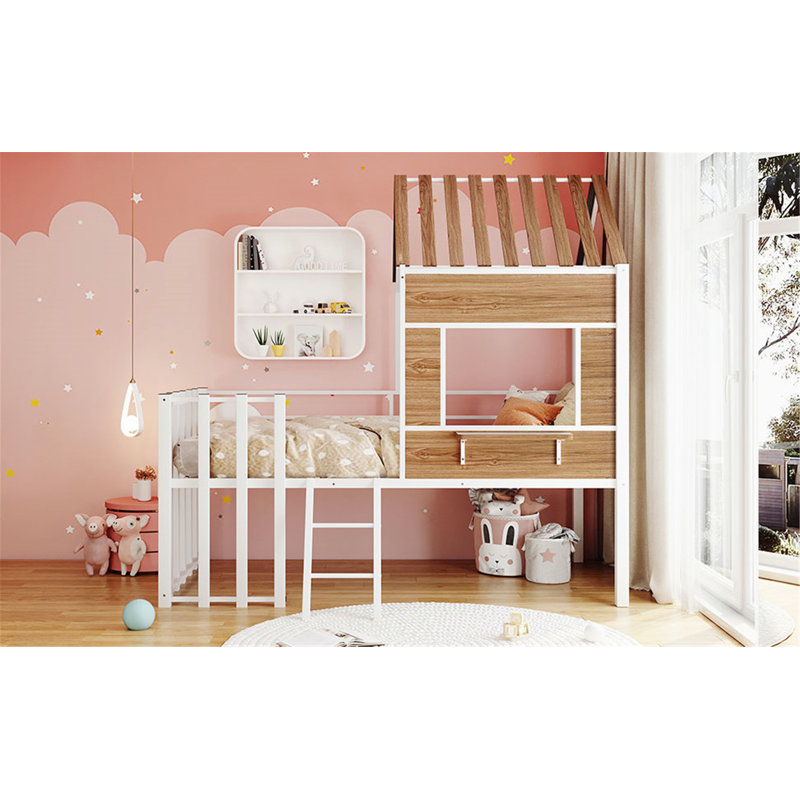 Peosta Kids Twin Loft Bed, White
