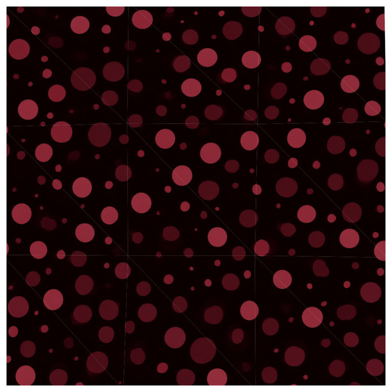 Édredon à pois moderne Mid Century, Édredon simple, Motif à pois noirs
