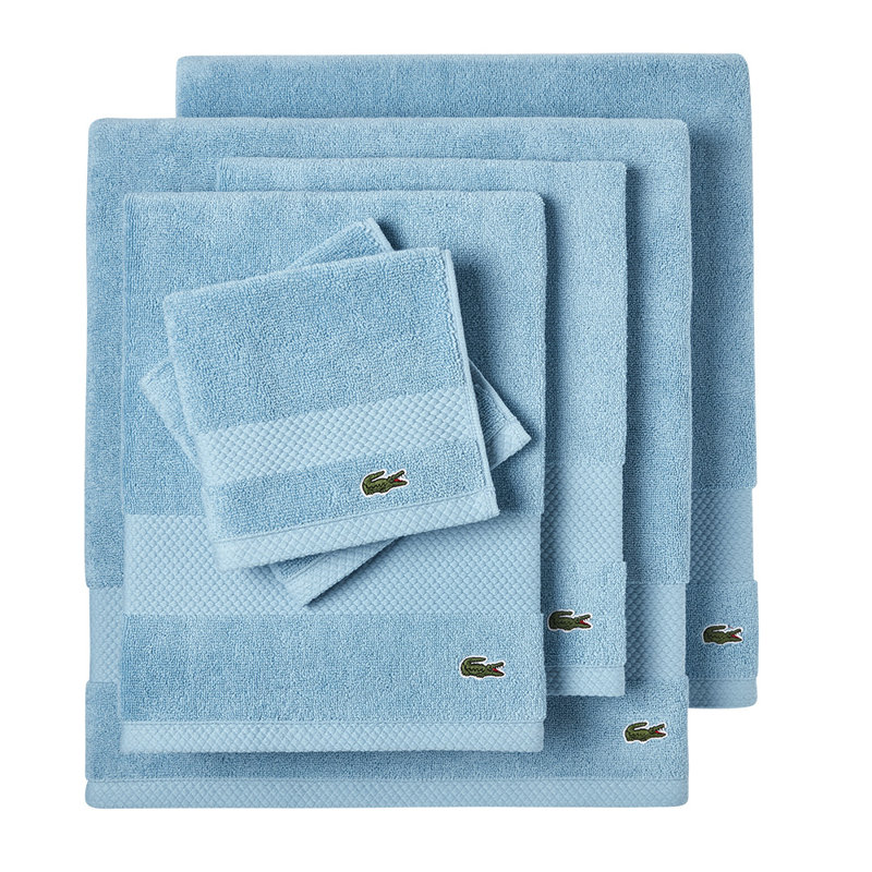 Ensemble de serviettes en coton 6 pièces Lacima Heritage - serviettes de bain de luxe ultra-douces, très absorbantes et à séchage rapide (2 serviettes de bain, 2 serviettes à main, 2 débarbouillettes), céleste