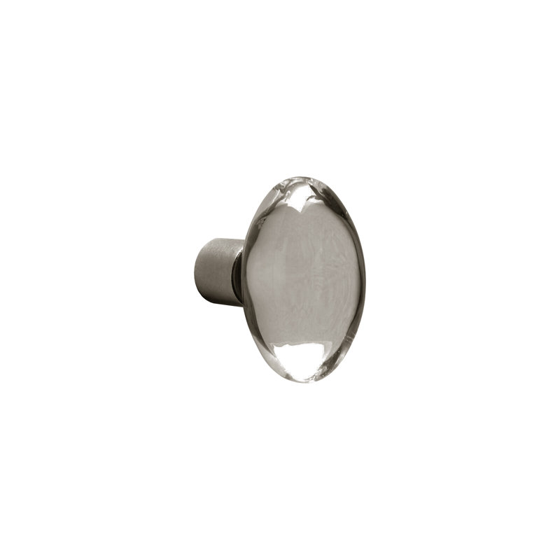 Crystal Bronze Oval Knob, White Bronze Medium