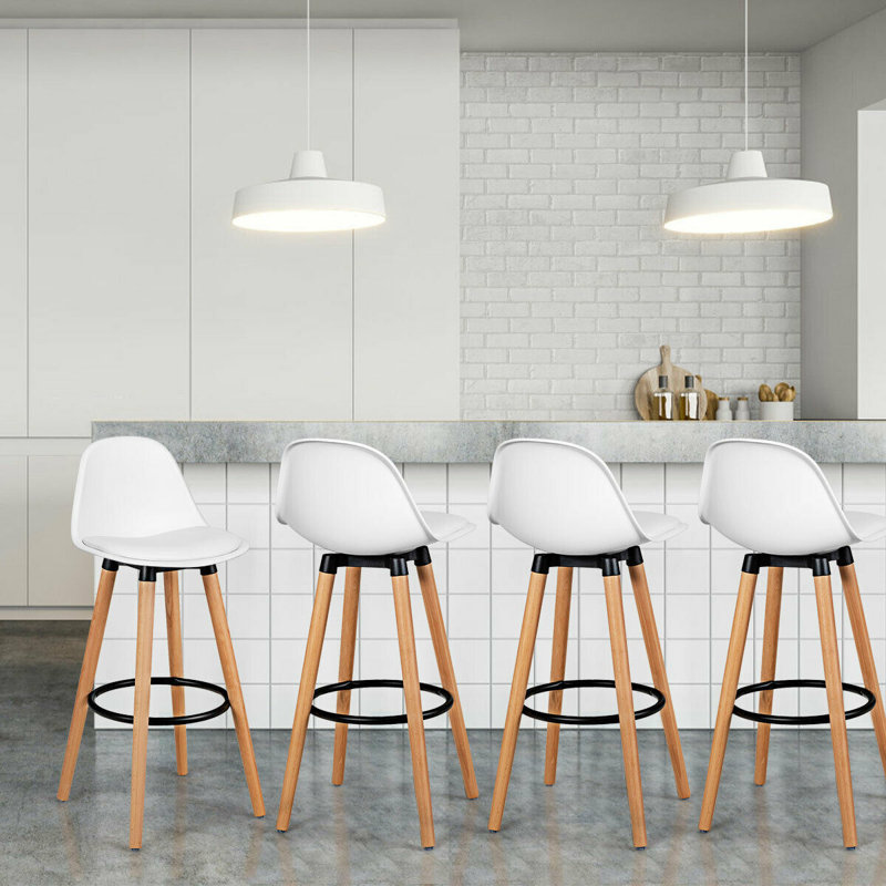 Tabouret 28,5 ", 4, Blanc