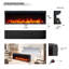 FLAMME Knighton 1/2/3-Sided Platinum Smart Electric Media Wall Fireplace, App Control, 1.8kW Heater, Logs & Crystals Included-1466054138