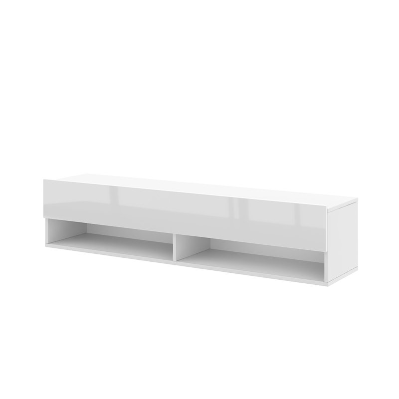 Rosalua TV Stand, 31.5cm H x 140cm L x 32.8cm W, White