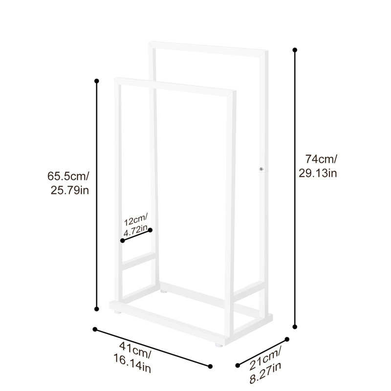 Lineville 41 cm L Towel Stand, Brushed Nickel
