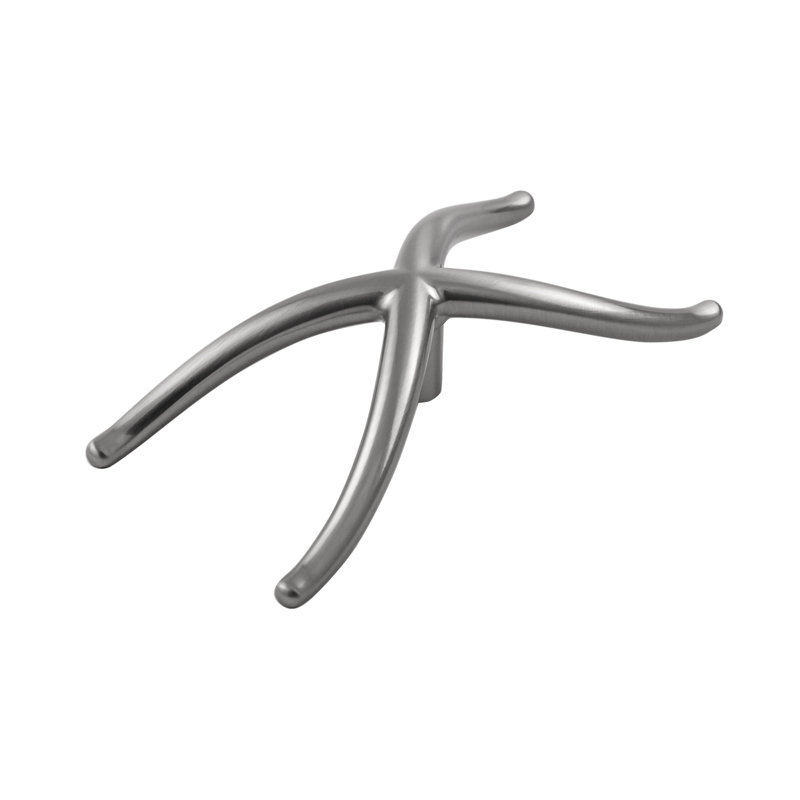 Bijou X Collection Knob 4-3/4 Inch x 2-3/8 Inch, Satin Nickel