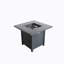Table de foyer d'extérieur en acier avec couvercle H 25 po x l 30 po