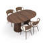 Ensemble table et chaises ovales extensibles (39,37" à 70,87") avec chaises en rotin tressé-1175600236-1175600237