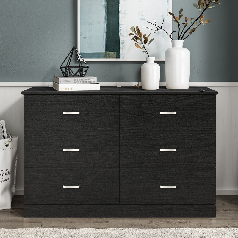 dresser drawers FUFU&GAGA White 6-Drawers 31.5 in. W Wood Chest of Drawer Dresser, 47.4 in. H x 15.7 D KF020273-01