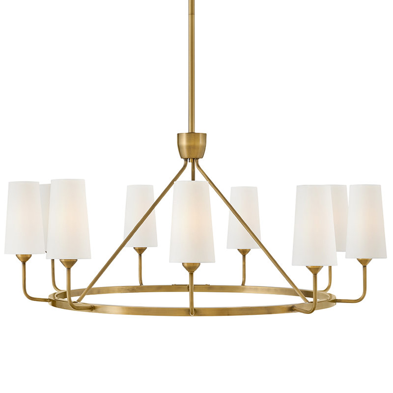 Ardea 9-Light Chandelier, Laiton héritage