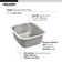 Houzer 17 in Stainless Square Undermount 8 in Deep Bar Sink with Strainer, Grid - MS-1708-C