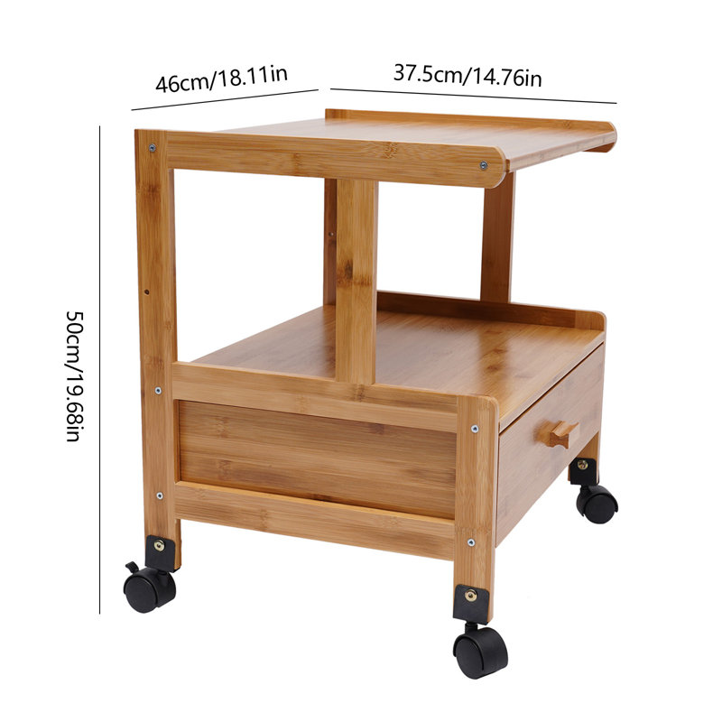 19.68'' H x 18.11'' W Printer Stand with Wheels