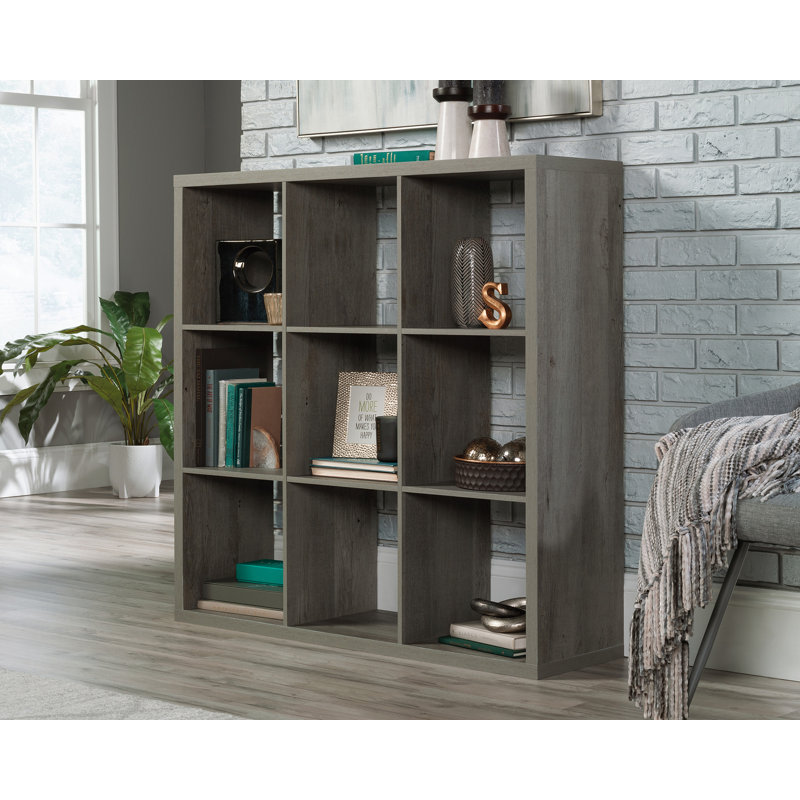 Bibliothèque à cubes Chrisine, Gris, (9 tablettes) H 44 po x l 44 po x P 13 po