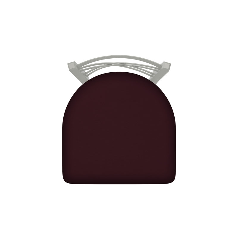 Catalina 18'' H Upholstered Metal Side Chair, Anodized Nickel, Vinyl-Canter Bordeaux