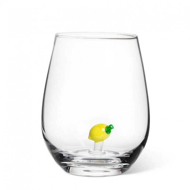 Verre à vin sans pied citron